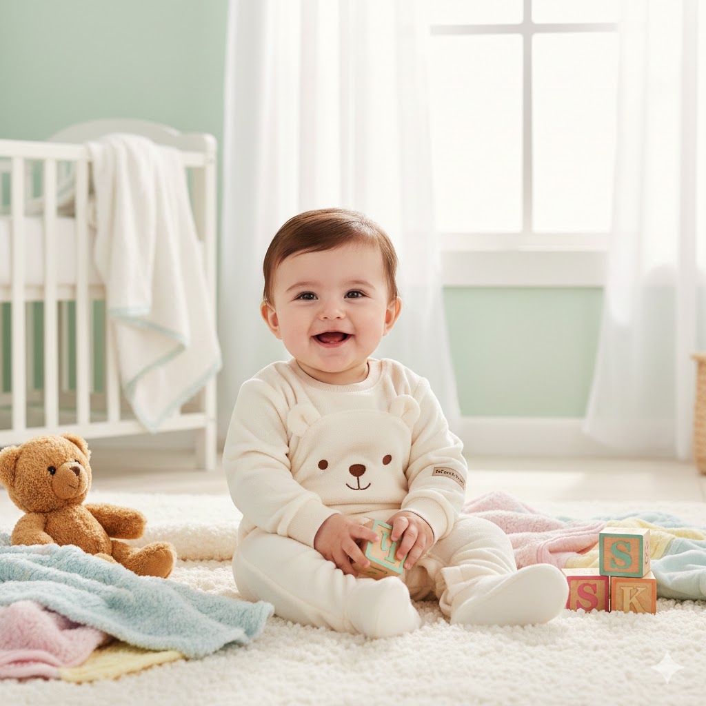 The Spark Shop Baby Jumpsuit – 100% Cotton Bear Design